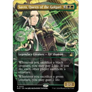 画像1: [英語版/日本語版]《ゴルガリの女王、サヴラ/Savra, Queen of the Golgari》(RVR)※ボーダーレス