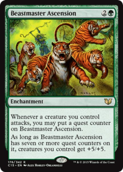 画像1: [英語版]《獣使いの昇天/Beastmaster Ascension》(C15) (1)