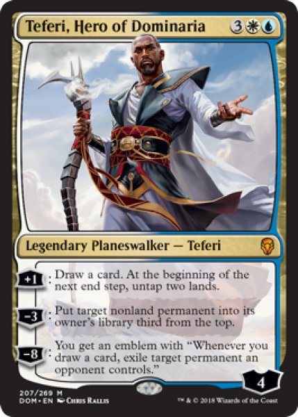 画像1: [英語版/日本語版]《ドミナリアの英雄、テフェリー/Teferi, Hero of Dominaria》(DOM) (1)